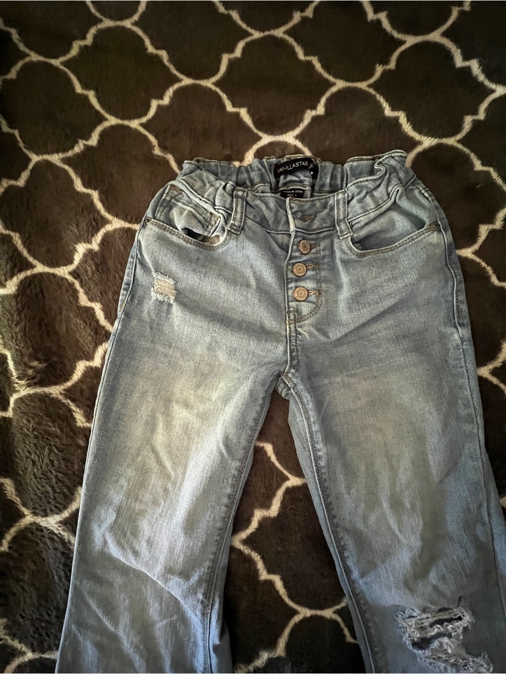 Vanilla Star Light Blue Distressed Kids Jeans